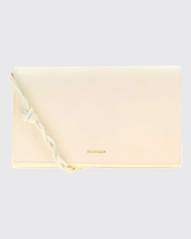 Jil Sander Tangle Mini-Umhängetasche aus Leder von mit geflochtenem Riemen Weiß