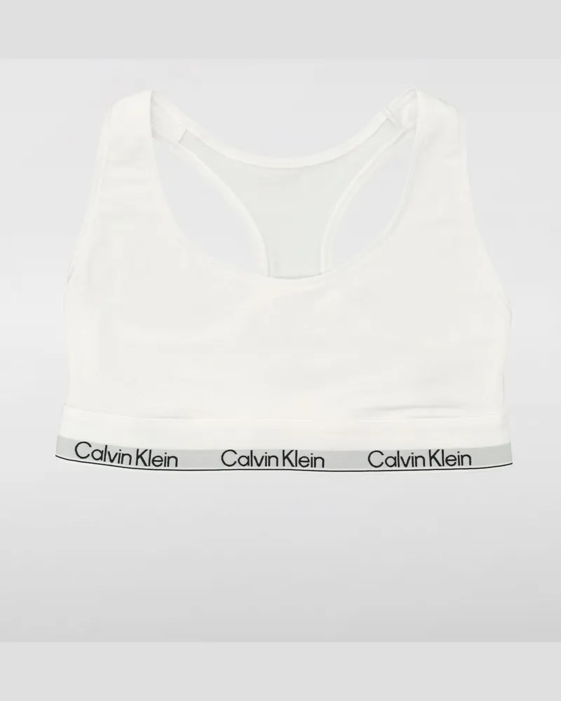 Calvin Klein Sport-BH mit Logo Weiß