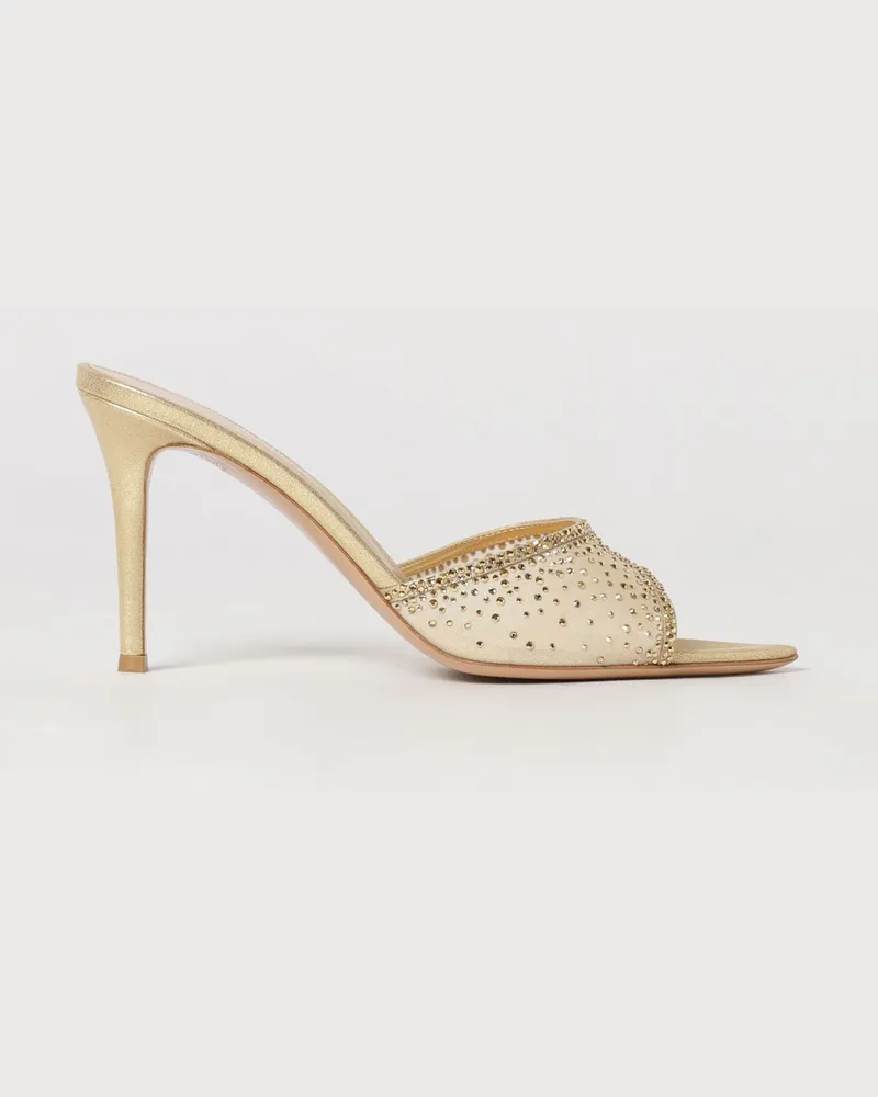 Gianvito Rossi Rania Kristallbesetzte Stiletto-Mules Nude