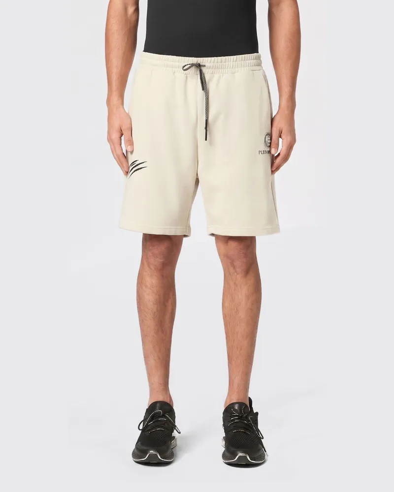 Philipp Plein Jogging-Shorts aus technischem Stretch-Gewebe Grau