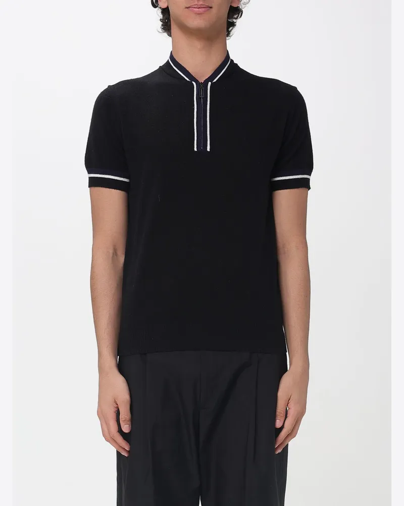 Paolo Pecora Milano Polo herren Schwarz