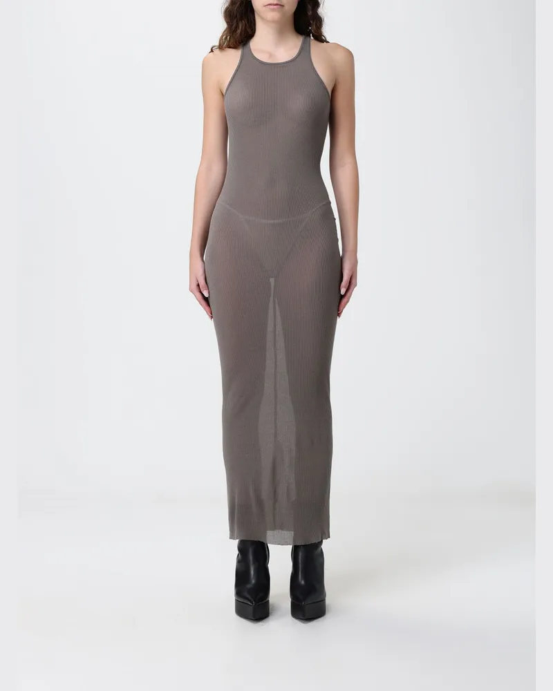 Rick Owens Tanktop-Kleid aus Viskose und Seide Grau