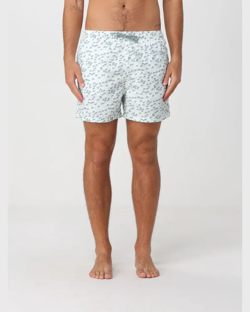 Emporio Armani Polyester-Badeanzug mit Allover-Logo Wasser