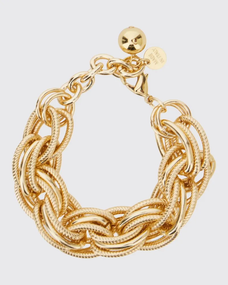 Semicouture Allie Armband aus goldfarbenem Metall mit Achatstein-Detail Gold
