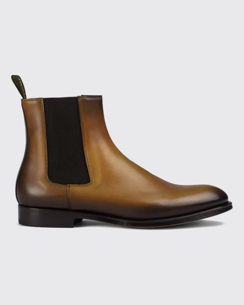 Doucal´s Chelsea-Boots aus glattem Kalbsleder mit Ledersohle Braun