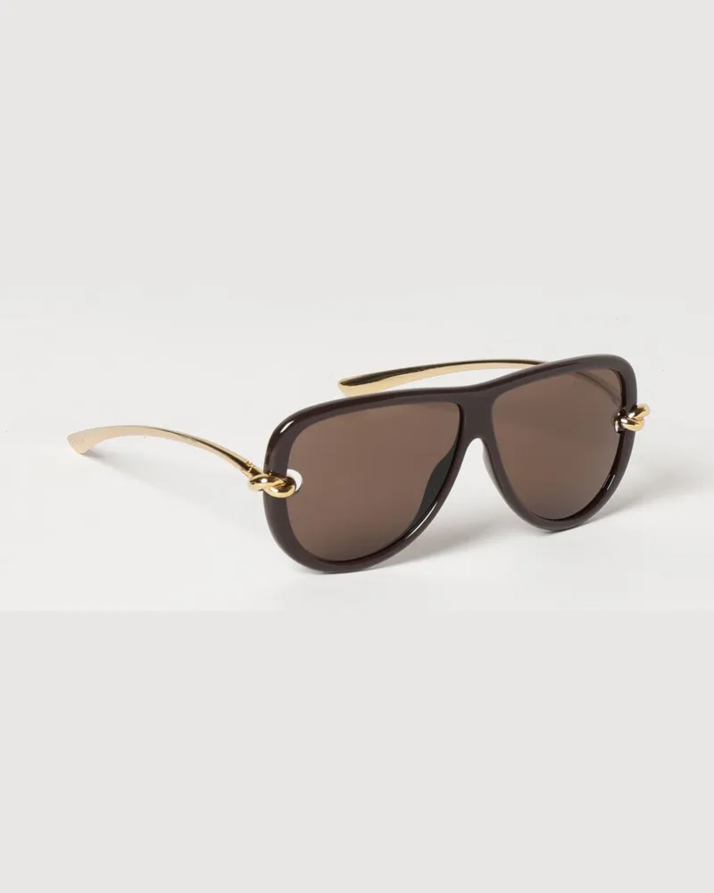 Bottega Veneta Knot Aviator-Sonnenbrille von aus Metall und Acetat Braun