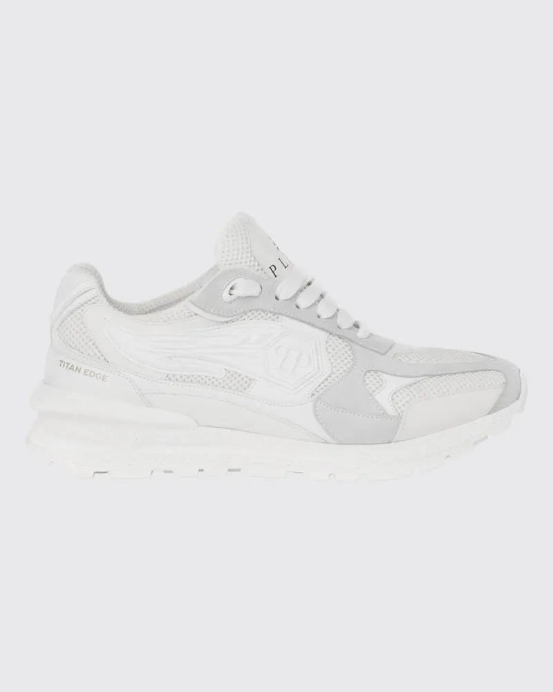 Philipp Plein Sneakers aus Leder und Mesh Weiß