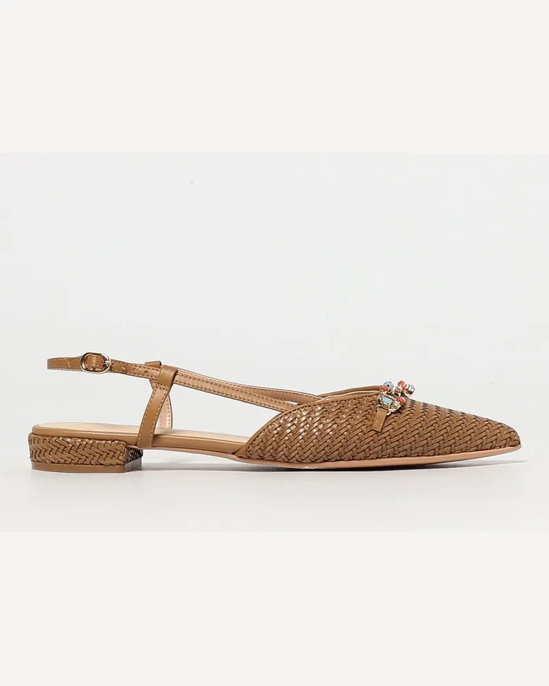 Twin-Set Flache sandalen damen Natural