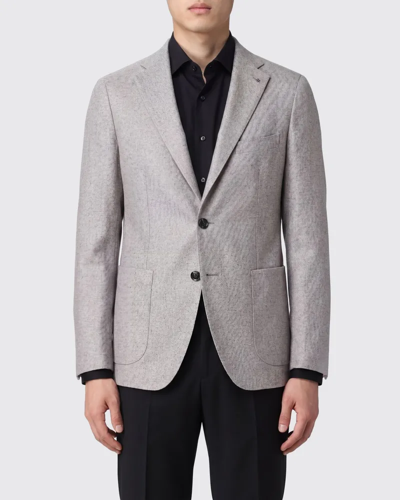Tagliatore Einreihiger Blazer aus Seide Grau