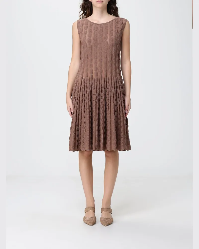 Antonino Valenti Off-Shoulder Mini-Strickkleid Papavero Braun