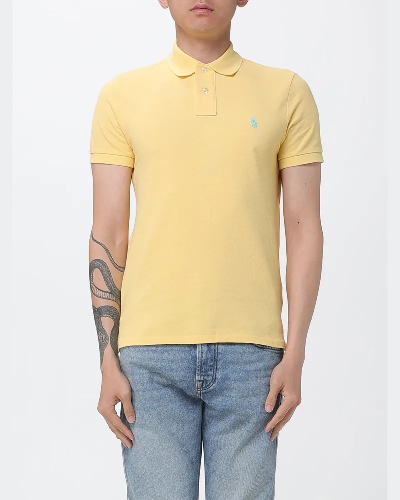 Ralph Lauren Basic Baumwoll-Polohemd mit Pony-Logo Blau