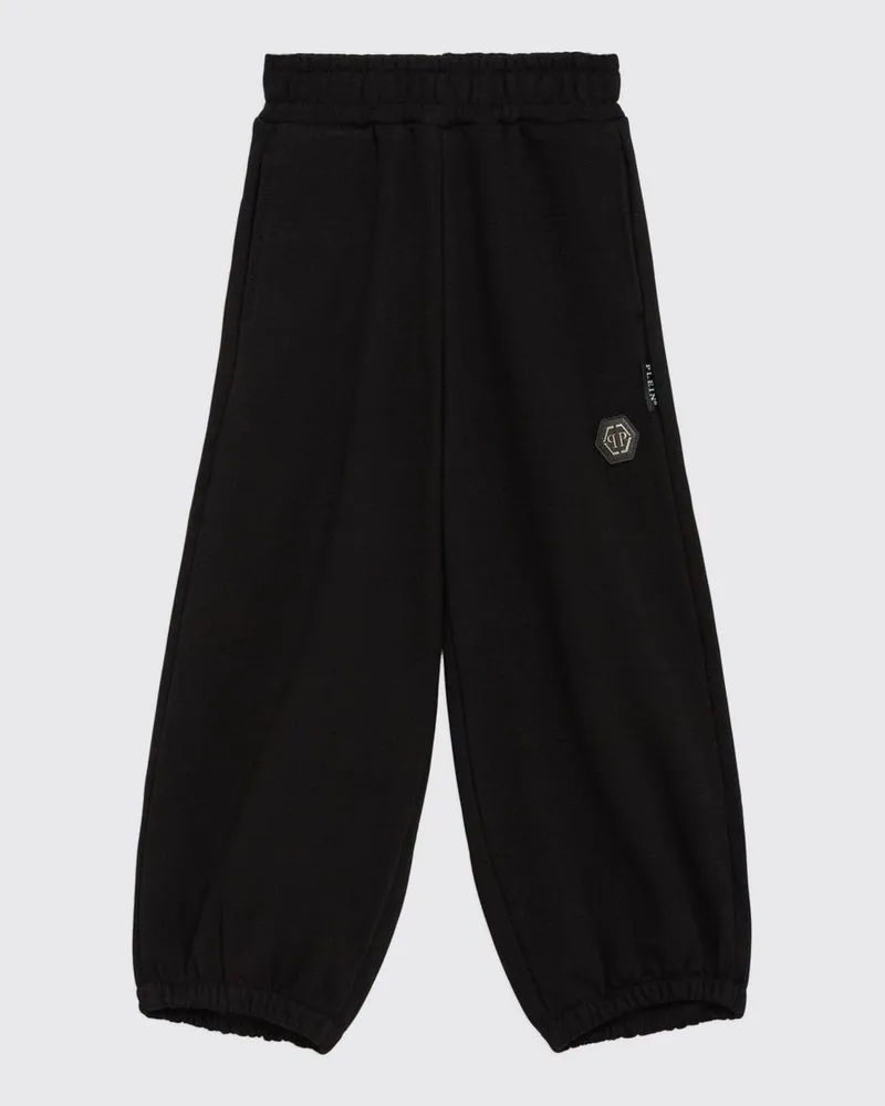 Philipp Plein Jogginghose aus Jersey mit appliziertem Logo für Jungen Schwarz