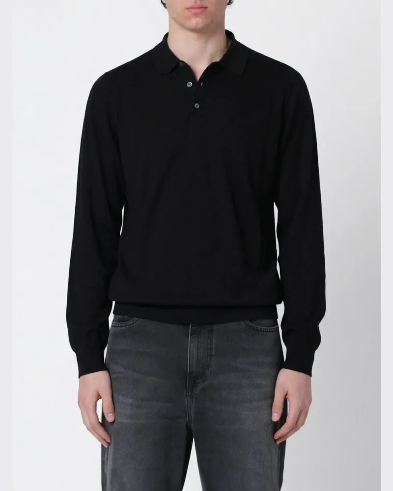 Drumohr  Polo herren Schwarz