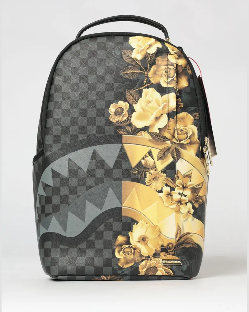Sprayground Rucksack aus karierter Saffiano-Baumwolle mit Blumenmuster Bunt