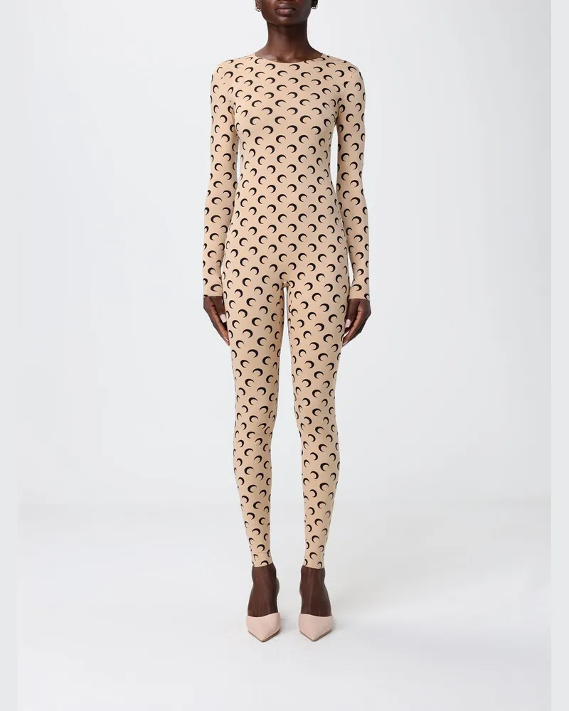 Marine Serre Jumpsuit damen Beige
