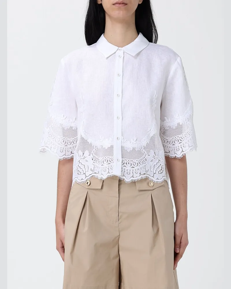 Twin-Set Hemdbluse damen Weiß