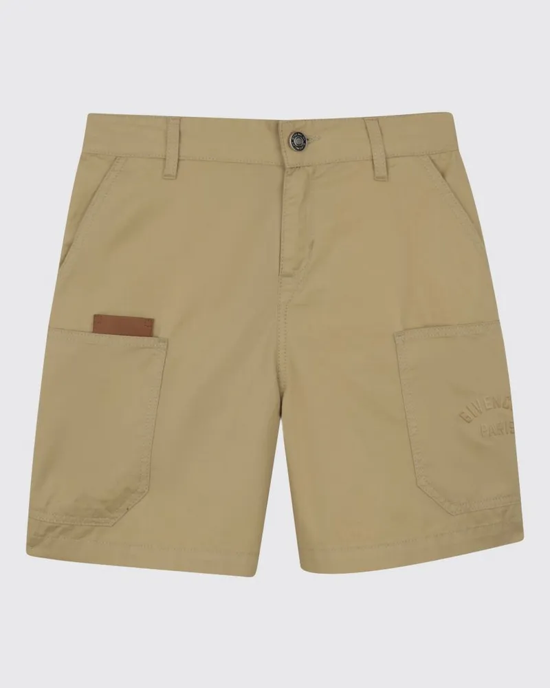 Givenchy Jungen-Cargoshorts aus Baumwolle mit Seitentaschen Beige