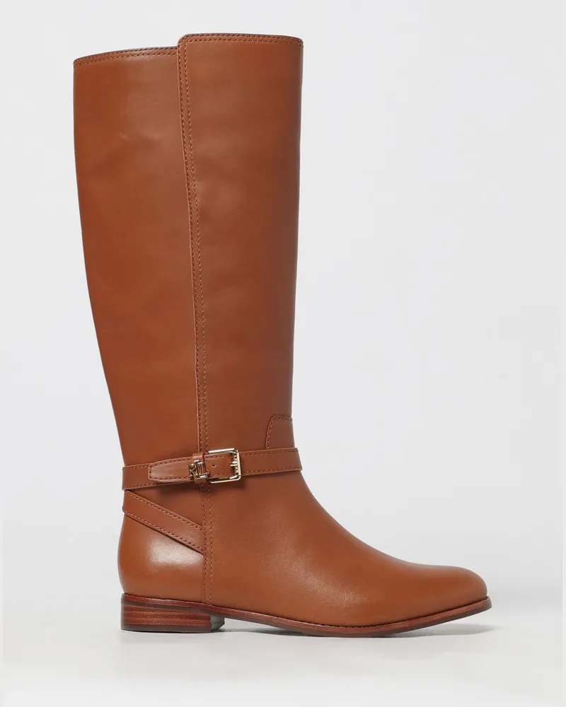 Ralph Lauren Flache stiefeletten damen Burnt