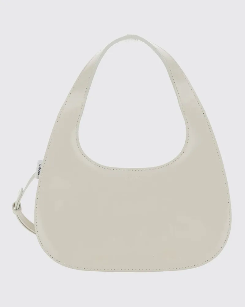 COPERNI Swipe Handtasche aus glattem Rindsleder mit abnehmbarem Schultergurt Beige
