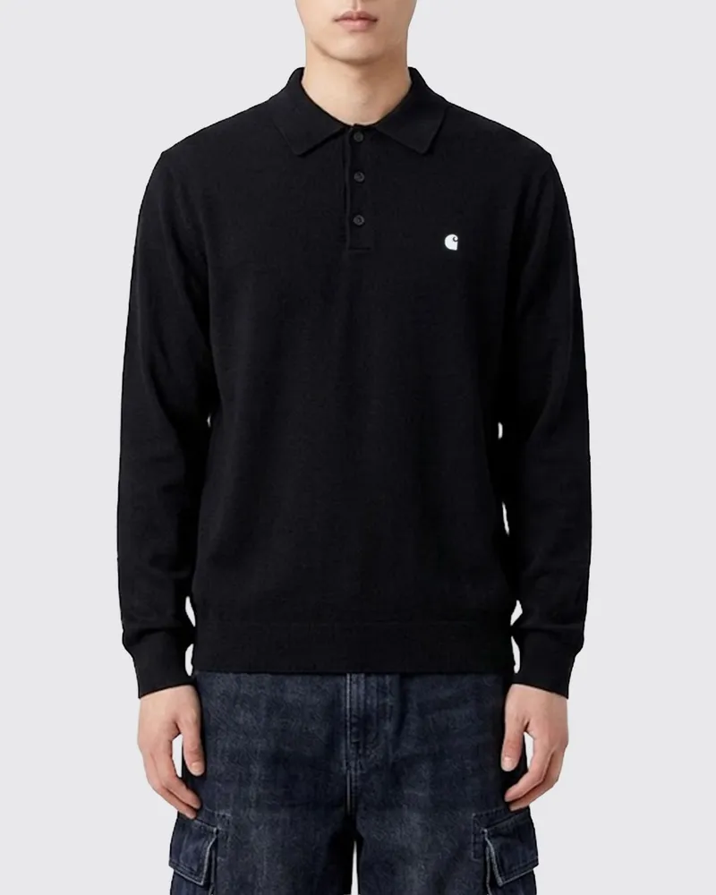 Carhartt WIP Baumwoll-Polohemd Schwarz