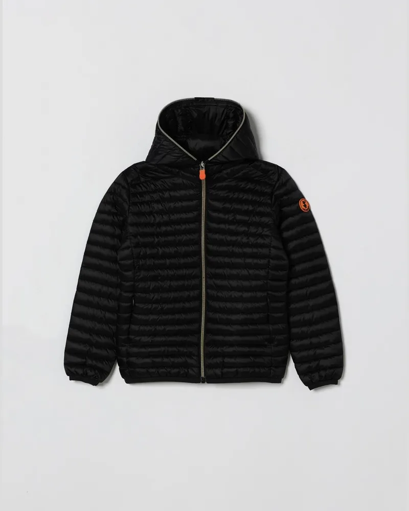 Save The Duck Daunenjacke aus Nylon mit Kapuze Schwarz