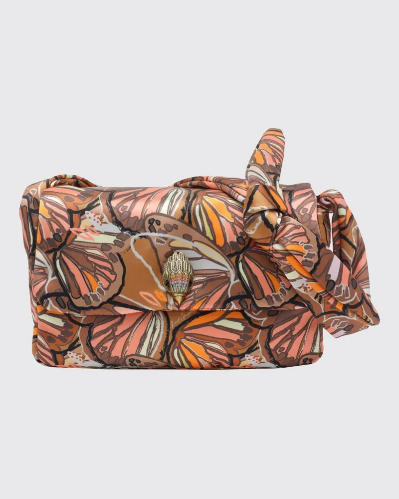 Kurt Geiger Satin-Tasche mit Schmetterlings-Print Braun