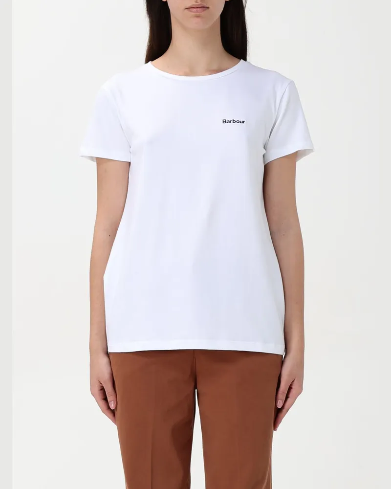 Barbour T-shirt damen Weiß