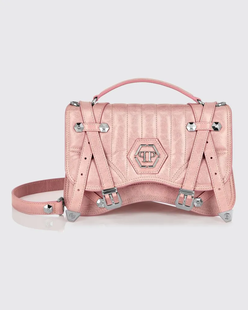 Philipp Plein Ledertasche Pink