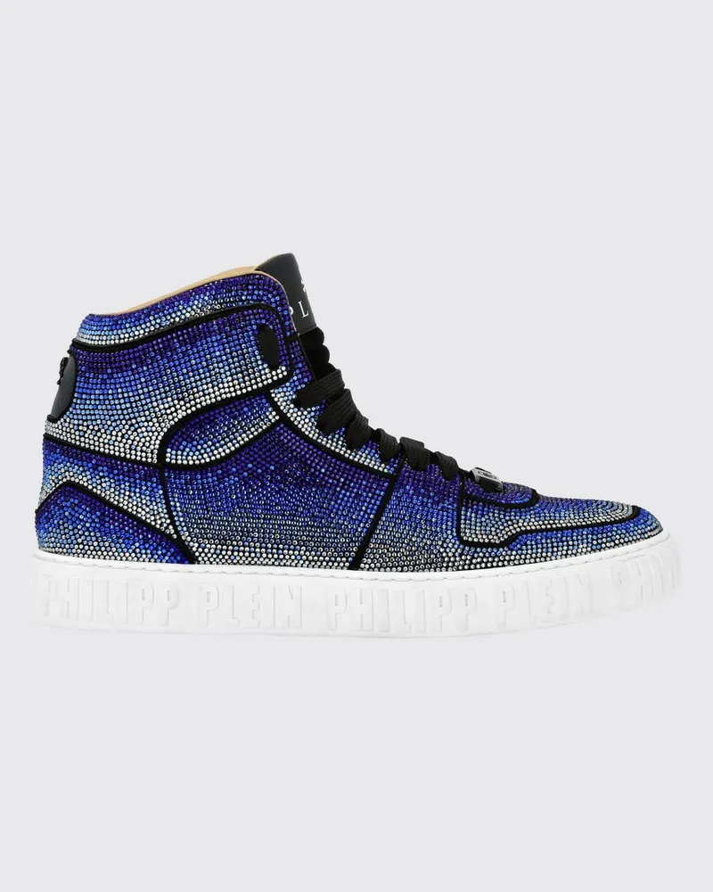 Philipp Plein Sneakers aus Wildleder mit Strass Blau