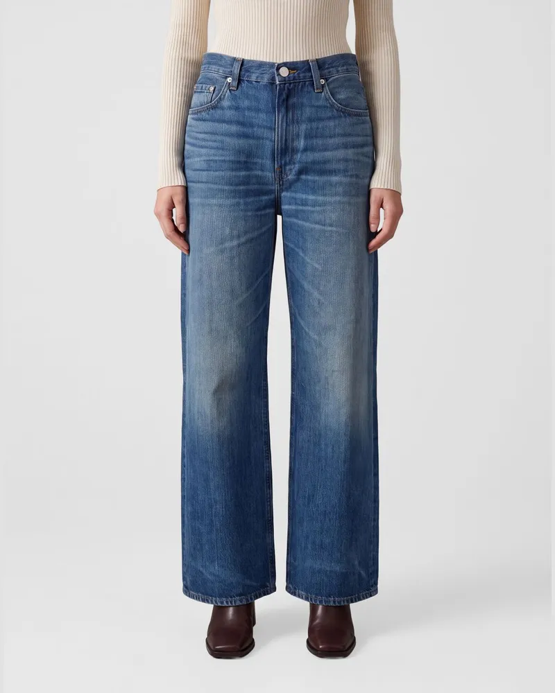 Haikure Winny Wide-Leg Jeans mit hoher Taille aus Bio-Baumwolldenim Blau