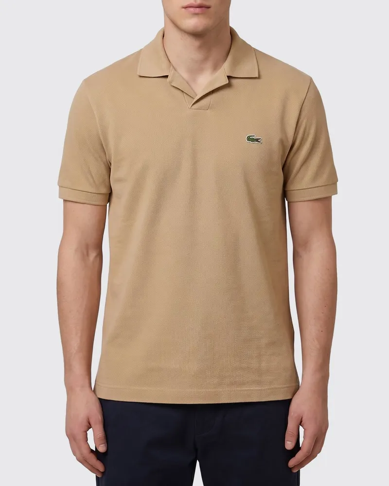 Lacoste Baumwoll-Polohemd mit Mini-Logo Sand