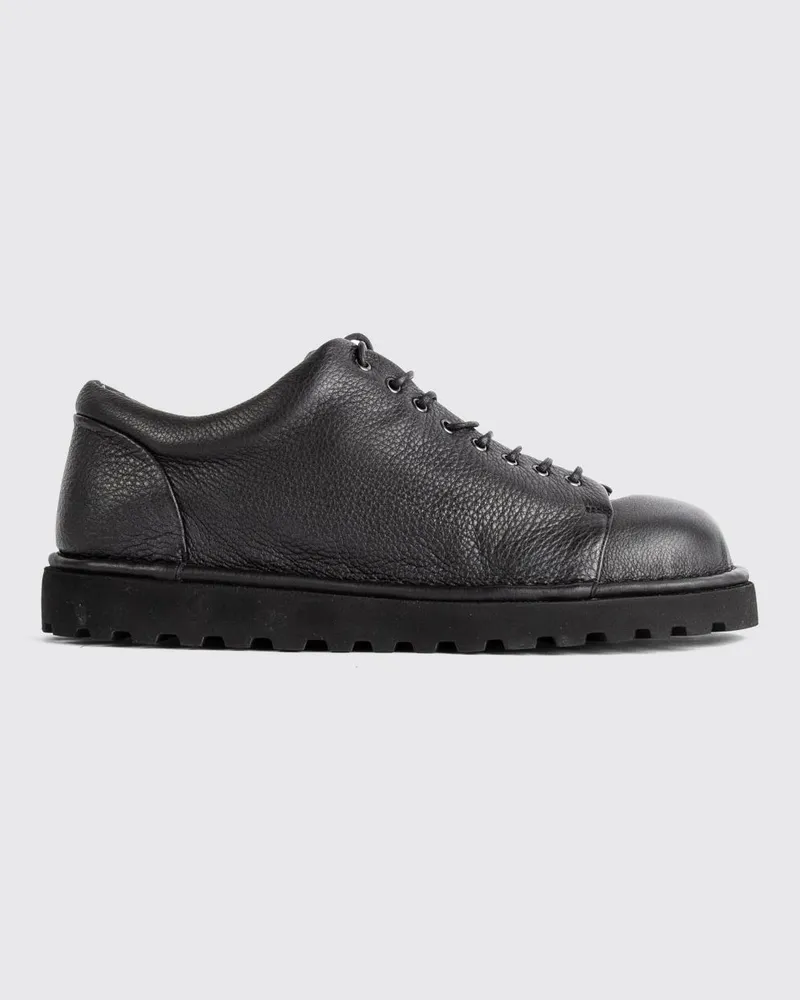 Marsèll Pallottola Derby-Schuhe aus genarbtem Leder mit gekerbter Sohle Schwarz