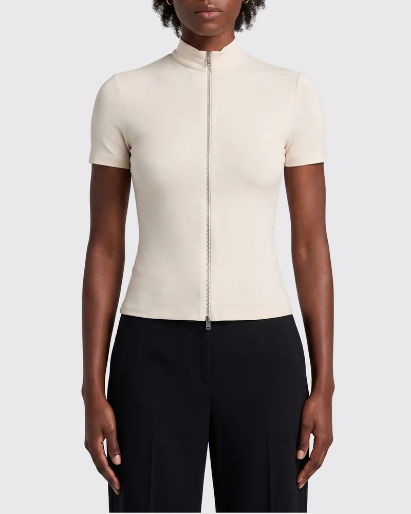 Alexander Wang Stretch-Viskose-Top mit Reißverschluss Ivory