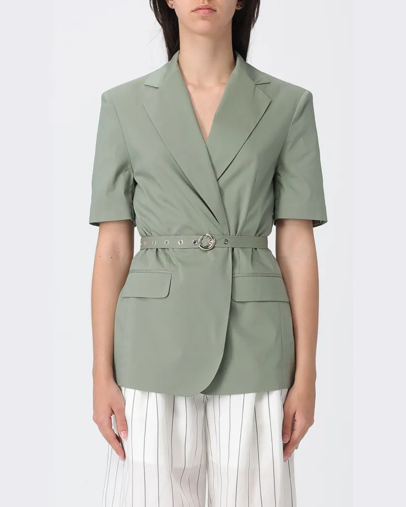 Liu Jo Jacke aus Baumwollmischung mit Gürtel Mint
