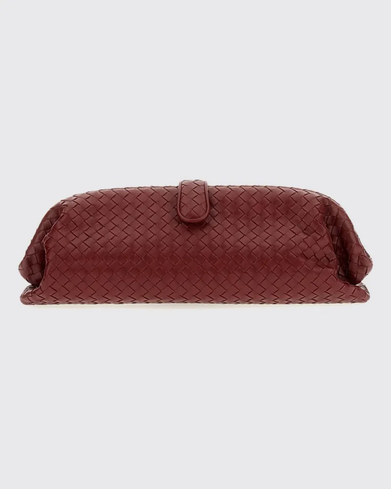 Bottega Veneta Lauren 1979 Clutch aus geflochtenem Leder Rot