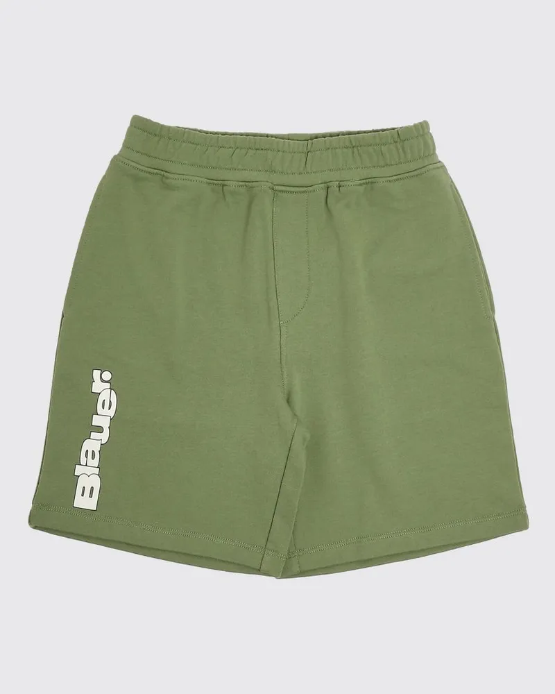 Blauer Jogging-Shorts aus Stretch-Baumwolle Grün