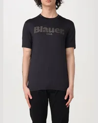 Blauer T-shirt Schwarz