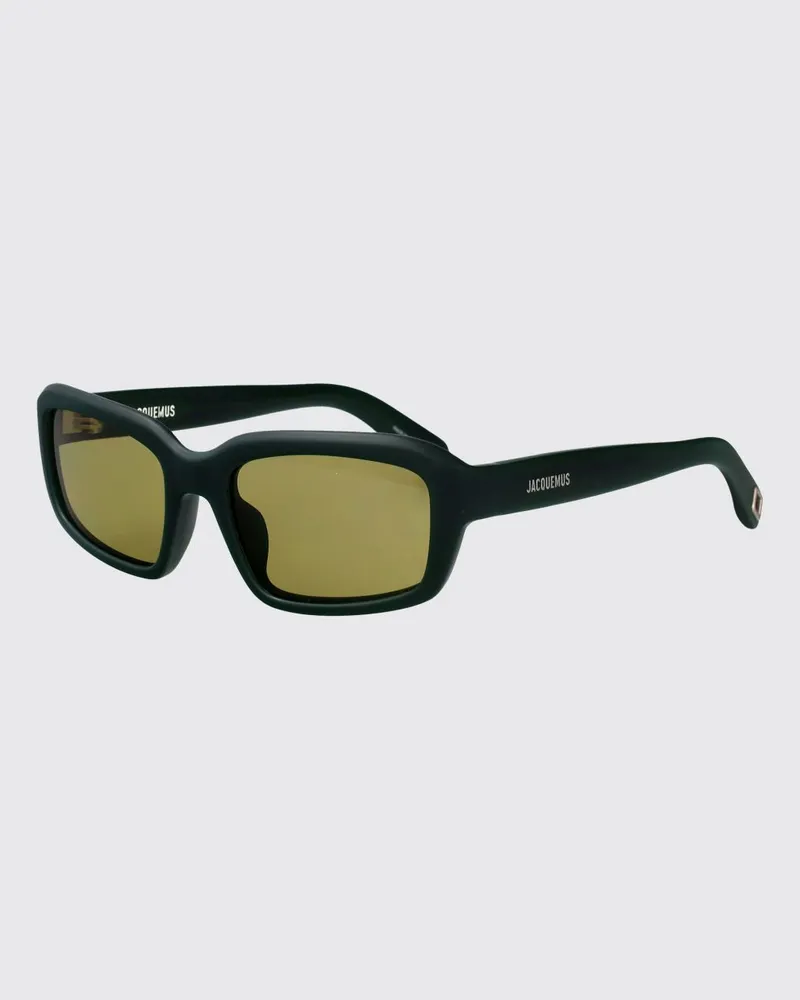 Jacquemus Rechteckige Cat-Eye-Sonnenbrille Marino von aus Acetat Grün