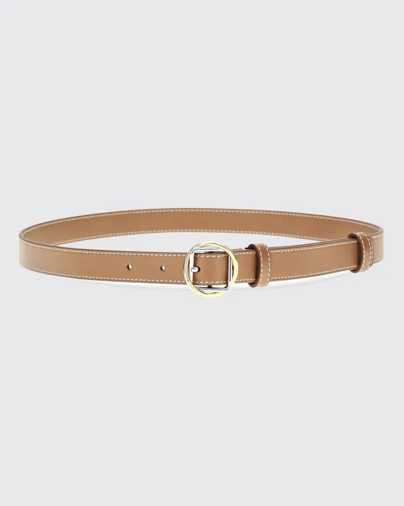 Jacquemus Gürtel aus glattem braunem Leder von mit Metallschnalle Braun