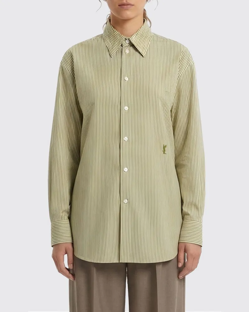 Saint Laurent Hemdbluse damen Kaki