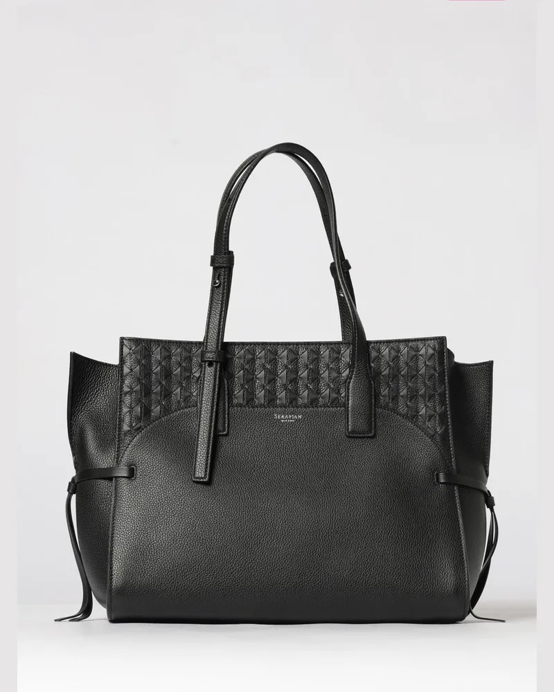 Serapian Schultertasche damen Schwarz
