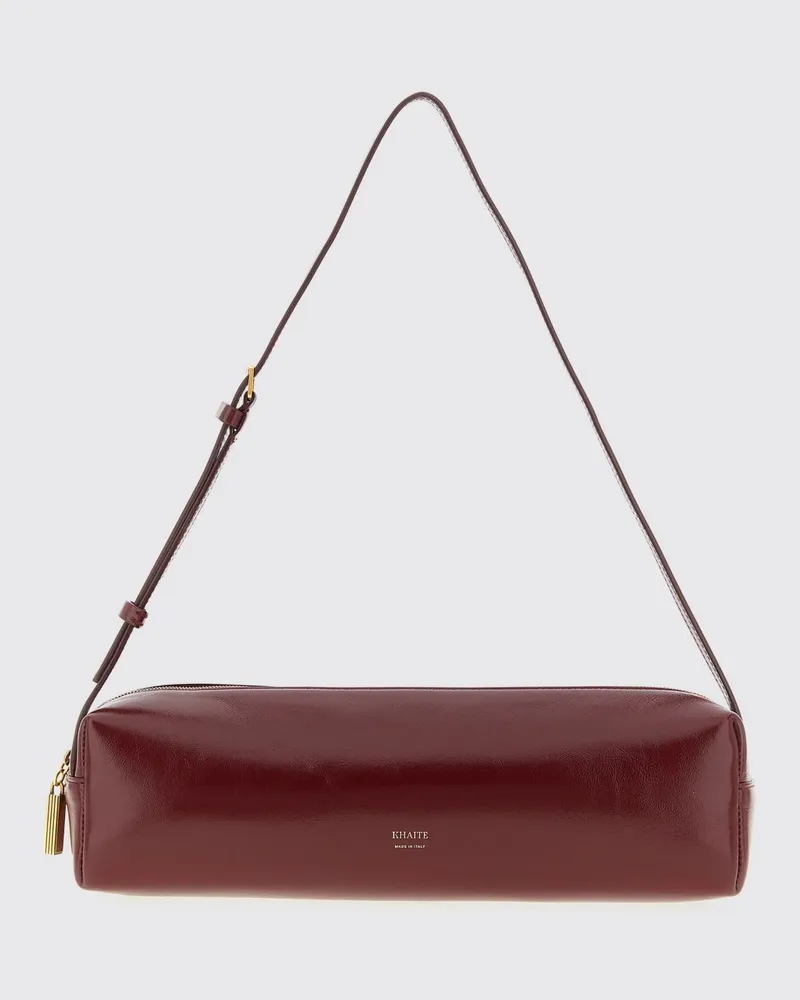 KHAITE Schultertasche damen Burgunderrot