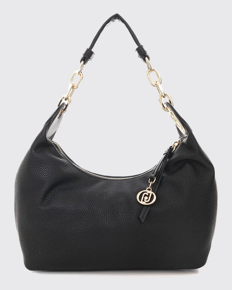 Liu Jo Schultertasche aus genarbtem Kunstleder mit Reißverschluss Schwarz