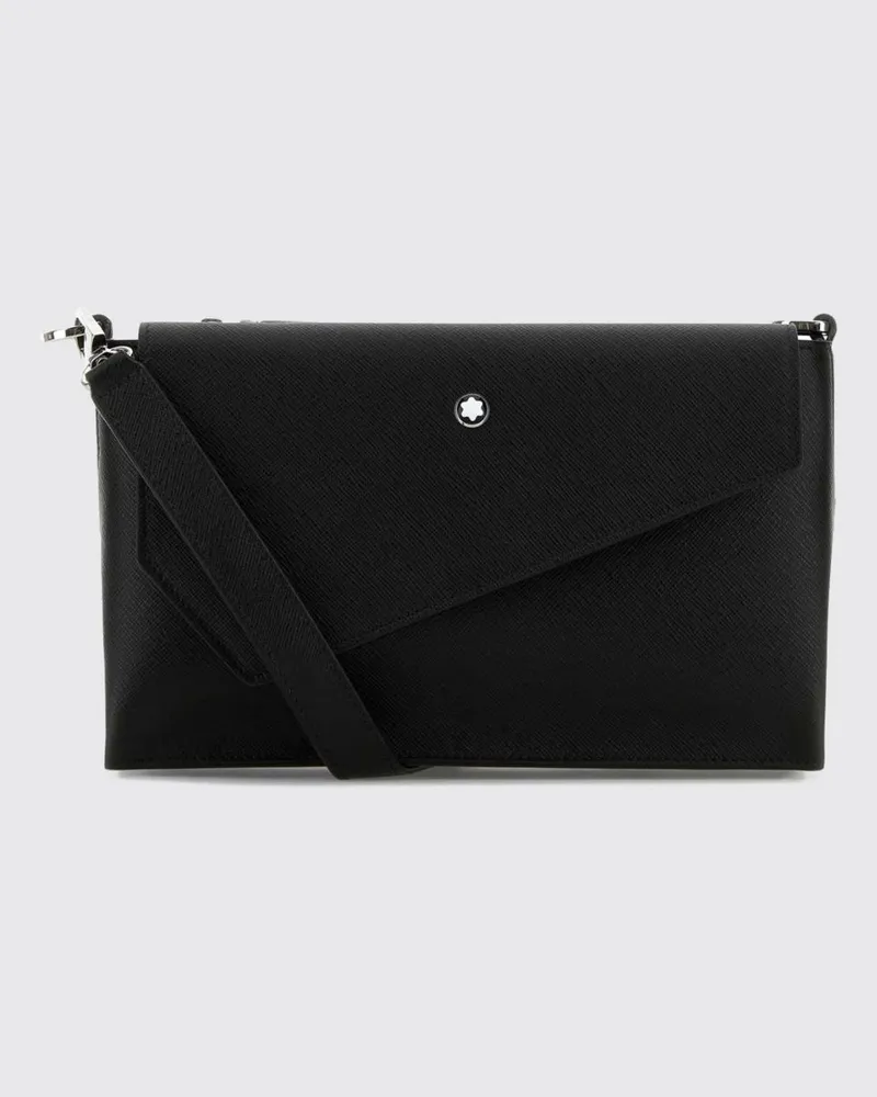 Montblanc Sartorial Messenger-Tasche von aus Saffiano-Leder mit abnehmbarem Riemen Schwarz