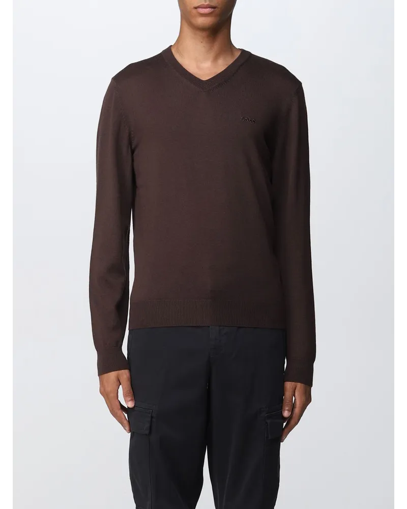 HUGO BOSS Herren Pullover Braun