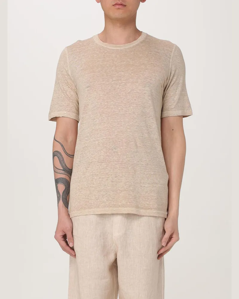 120% Lino T-shirt herren Beige