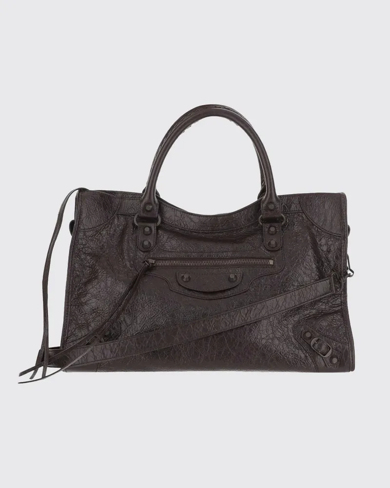 Balenciaga Schultertasche damen Burgunderrot