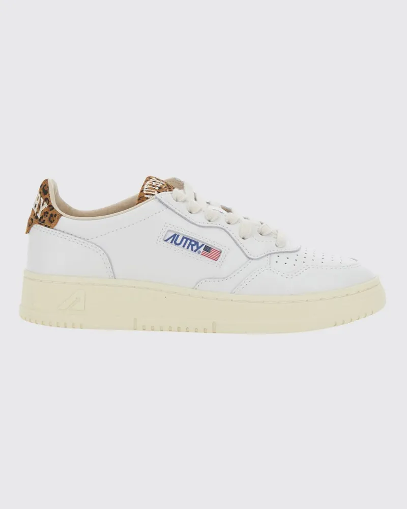AUTRY Medalist Low Sneaker aus glattem Kalbsleder mit Kontrastdetails Bunt