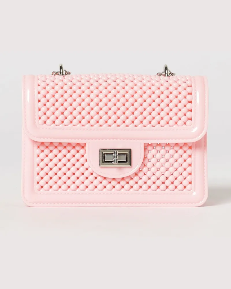 Monnalisa PVC-Tasche mit Perlen Pink