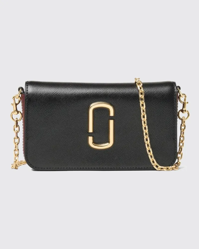 Marc Jacobs The Snapshot Umhängetasche aus Leder mit Double-J-Logo Schwarz
